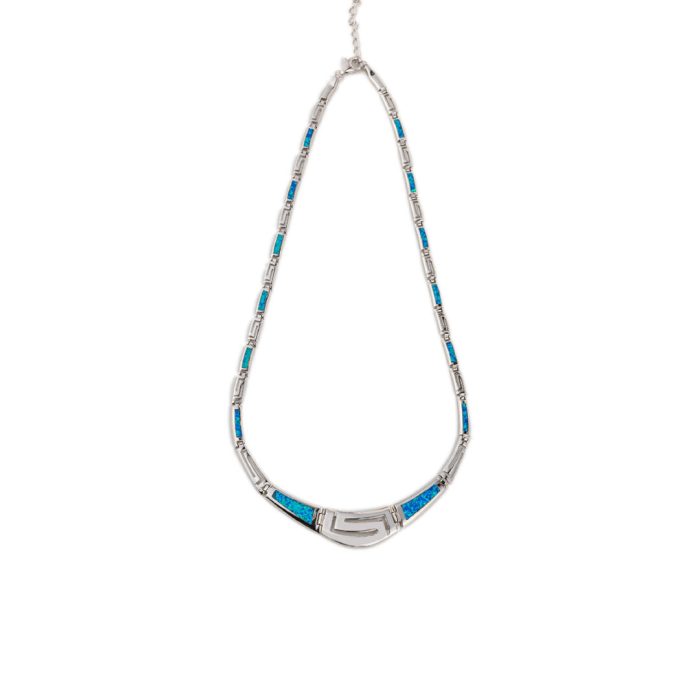 Meander - Greek key Opal necklace - Image 3