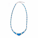 Blue Opal Necklace - Sterling Silver - Image 5