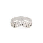 Sterling Silver Greek Key Ring