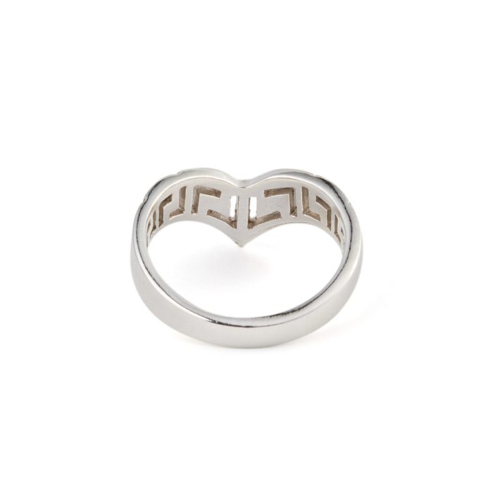 Sterling Silver Greek Key Ring - Image 2