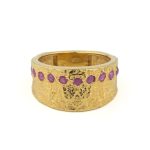 Vintage Ruby Ring – 925 Sterling Silver and Gold Plated