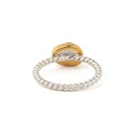 Tanzanite Twist Stacking Ring - Sterling Silver and Gold Plated - Image 3