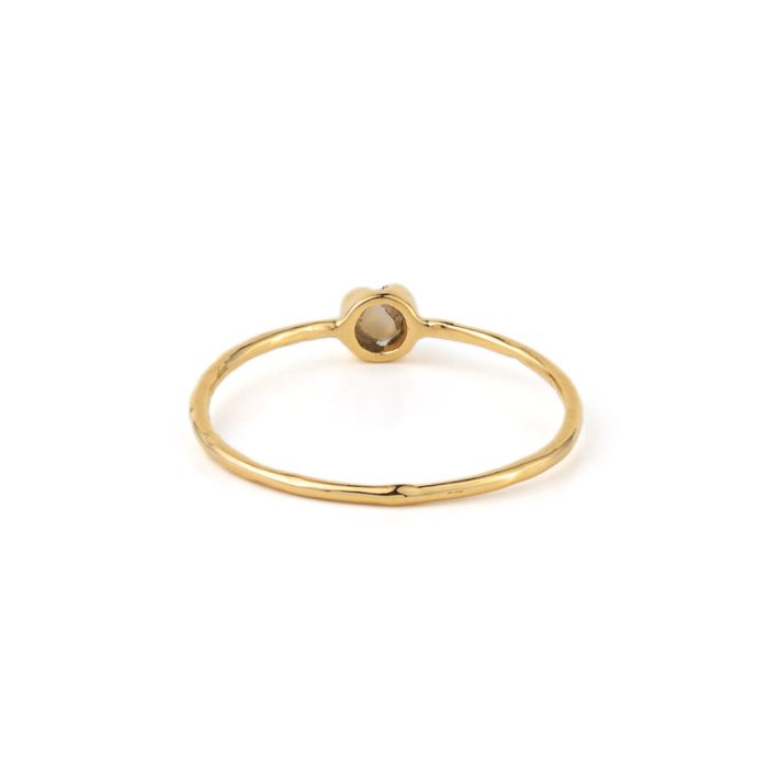 Pearl Stackable Ring - Sterling Silver and Gold Plated - Image 4