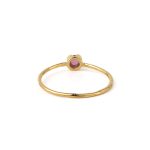 Tourmaline Stackable Ring - Sterling Silver and Gold Plated - Image 4