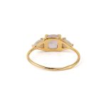 Peridot and Amethyst Ring - 925 Sterling Silver and Gold Plated - Image 3