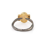 925 Sterling Silver and Gold Plated Ring with Rhodolite and Zircon - Image 3