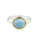 Larimar Ring in 925 Sterling Silver
