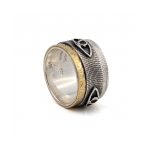 Eye Spinner Ring – 925 Sterling Silver and 14K Gold - Image 3