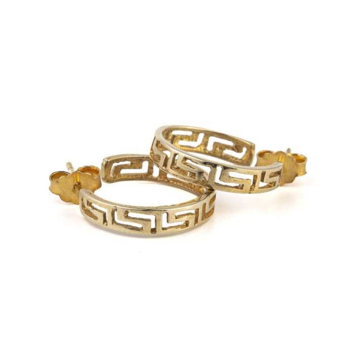 Meander Hoop Earrings - 14K Gold - Image 2