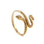 14K Gold Serpent Snake Ring - Image 2