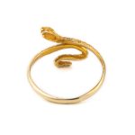 14K Gold Serpent Snake Ring - Image 3