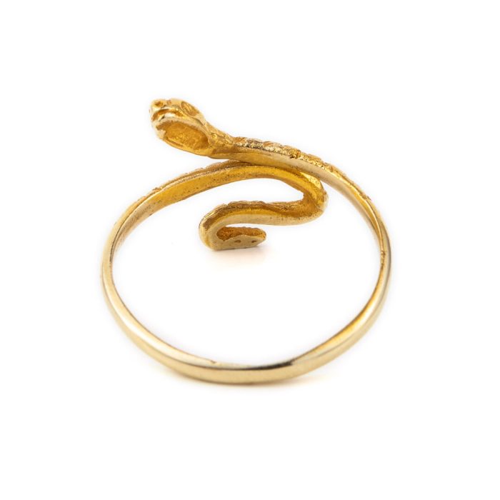 14K Gold Serpent Snake Ring - Image 3