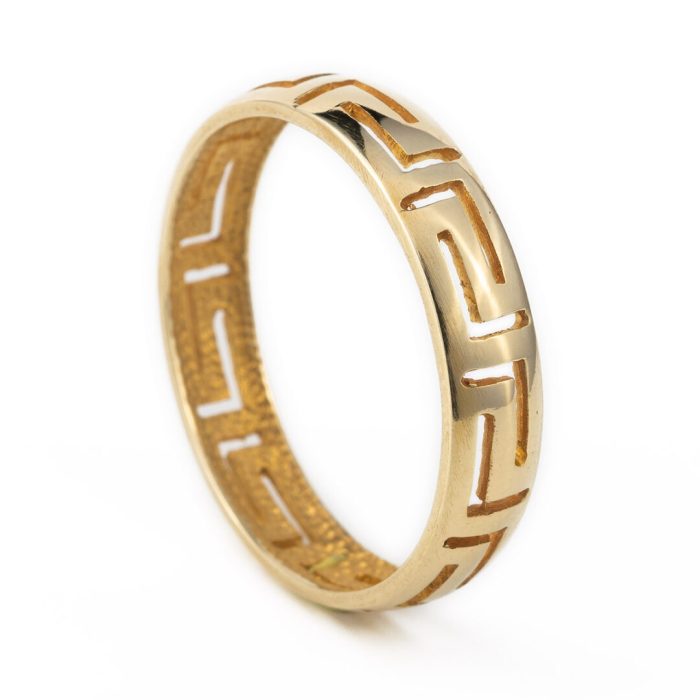 14K Yellow Gold Meandros Ring - Image 2
