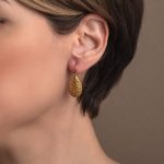 Kallisto teardrop Earrings in Gold plated silver 925 - Image 2