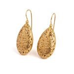 Kallisto teardrop Earrings in Gold plated silver 925