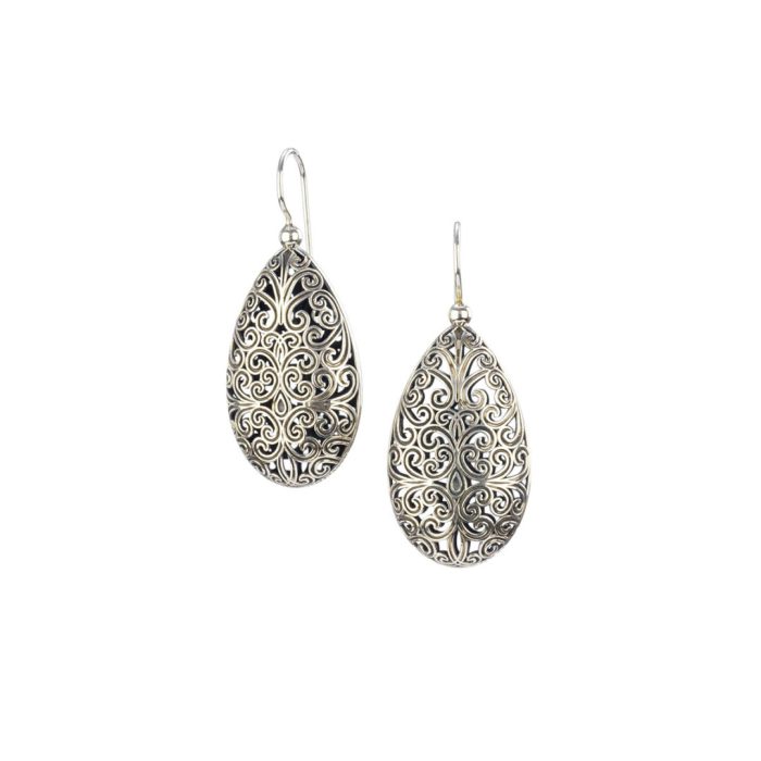 Gerochristo - Kallisto Teardrop Earrings in oxidized Silver 925 - Image 1