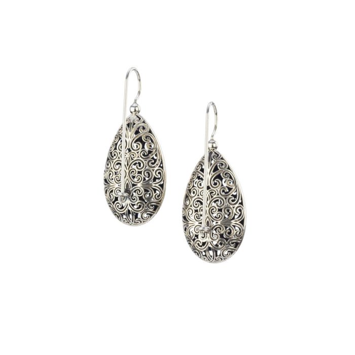 Gerochristo - Kallisto Teardrop Earrings in oxidized Silver 925 - Image 3