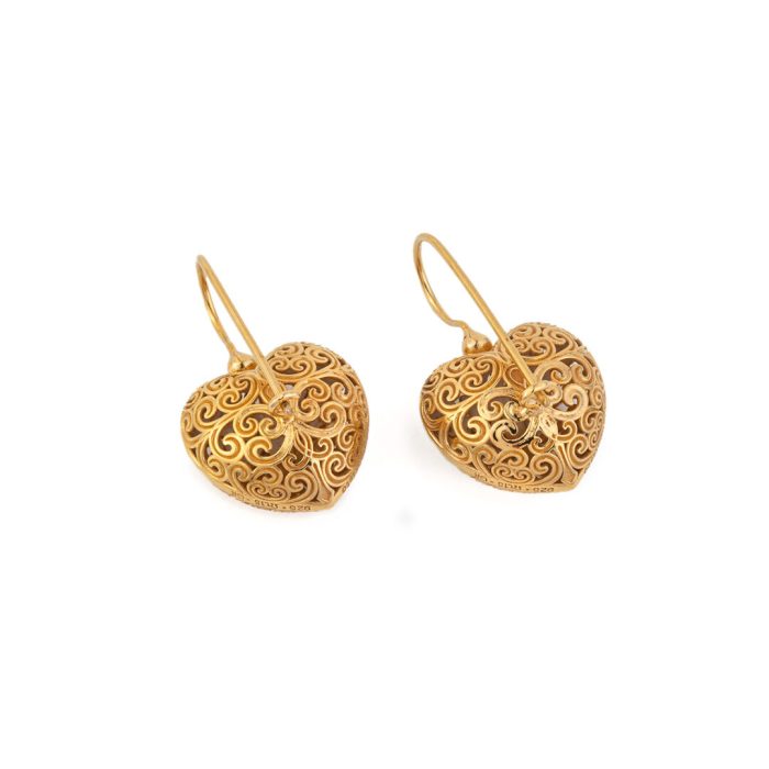 Gerochristo - Kallisto Heart Earrings in Gold Plated Silver - Image 4