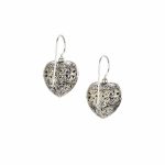 Gerochristo - Kallisto Heart Earrings in oxidized Silver 925 - Image 3