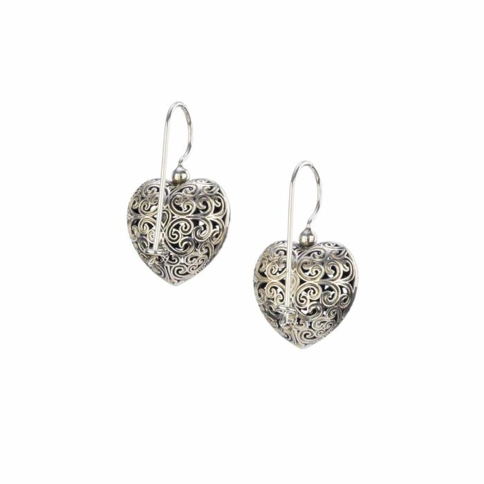Gerochristo - Kallisto Heart Earrings in oxidized Silver 925 - Image 3
