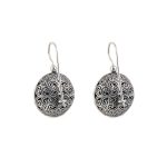 Gerochristo - Kallisto Round Earrings in oxidized Silver 925 - Image 3
