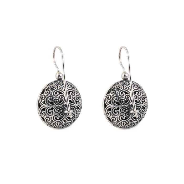 Gerochristo - Kallisto Round Earrings in oxidized Silver 925 - Image 3
