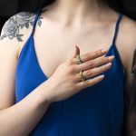Dainty Turquoise Ring - 925 Sterling Silver and Gold Plated - Image 2