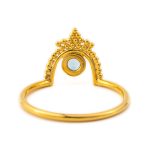 Blue Topaz Ring in Sterling Silver Gold Plated - Image 3