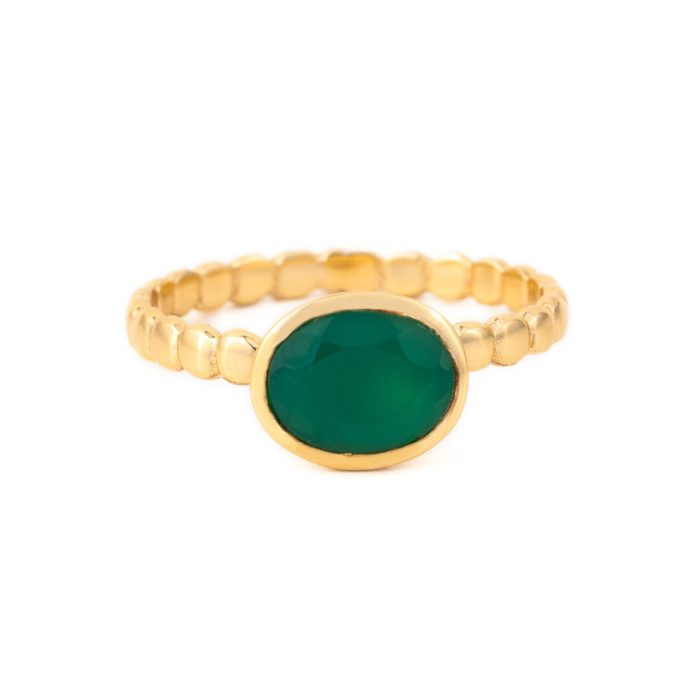 Green Chalcedony Ring - Image 1