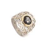 Goddess Athena Spiral Ring - 14K Gold and Sterling Silver - Image 3