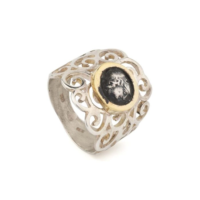 Goddess Athena Spiral Ring - 14K Gold and Sterling Silver - Image 3
