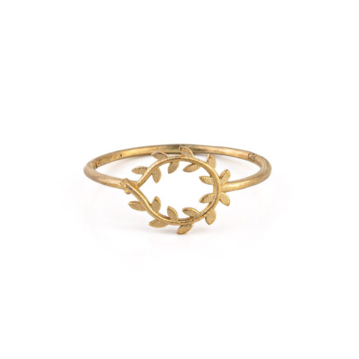 Olive Wreath Ring - 14K Gold - Image 1
