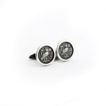 Goddess Athena Wisdom Owl Cufflinks - Sterling Silver - Image 3