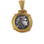 Gold Plated Silver Coin Pendant - Alexander the Great - Image 4