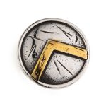 Spartan Shield Pendant - Sterling Silver & Gold Plated - Image 3
