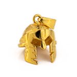 Spartan Helmet Pendant - Sterling Silver and gold plated - Image 10