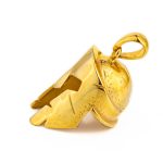 Spartan Helmet Pendant - Sterling Silver and gold plated - Image 6