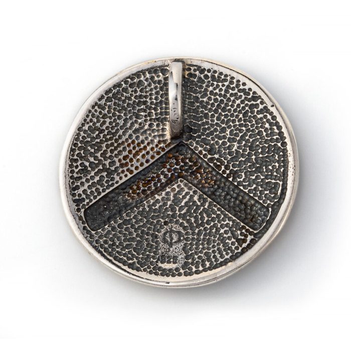 Spartan Shield Pendant - Sterling Silver & Gold Plated - Image 2