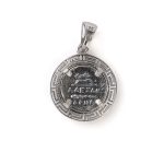 Goddess Athena Meander Pendant - 925 Sterling Silver Gold Plated - Image 4
