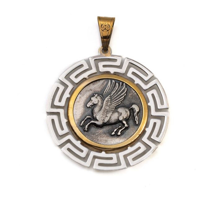 Sterling Silver Pegasus Gold Pendant - Image 1