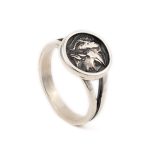 Goddess Athena Coin Ring - Sterling Silver - Image 4