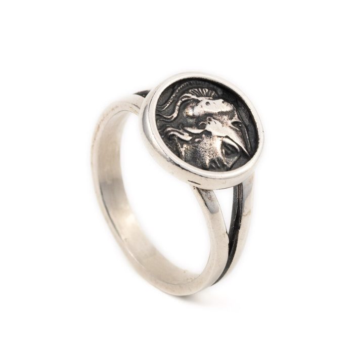 Goddess Athena Coin Ring - Sterling Silver - Image 4