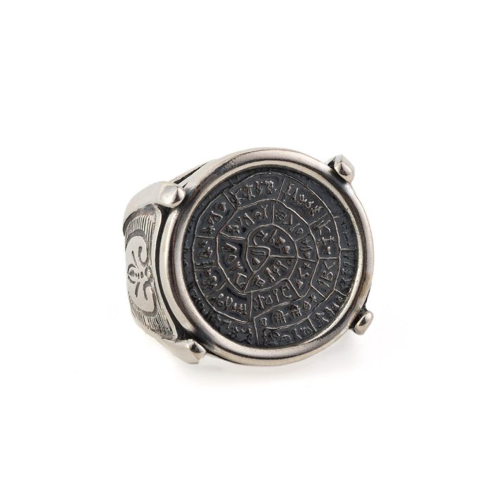 Phaistos Disc Ring – Sterling Silver 925 - Image 1