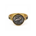 Wisdom Owl Ring – 925 Sterling Silver and Gold Plated