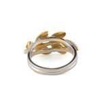 Leaf Ring – 925 Sterling Silver Gold Plated - Image 2