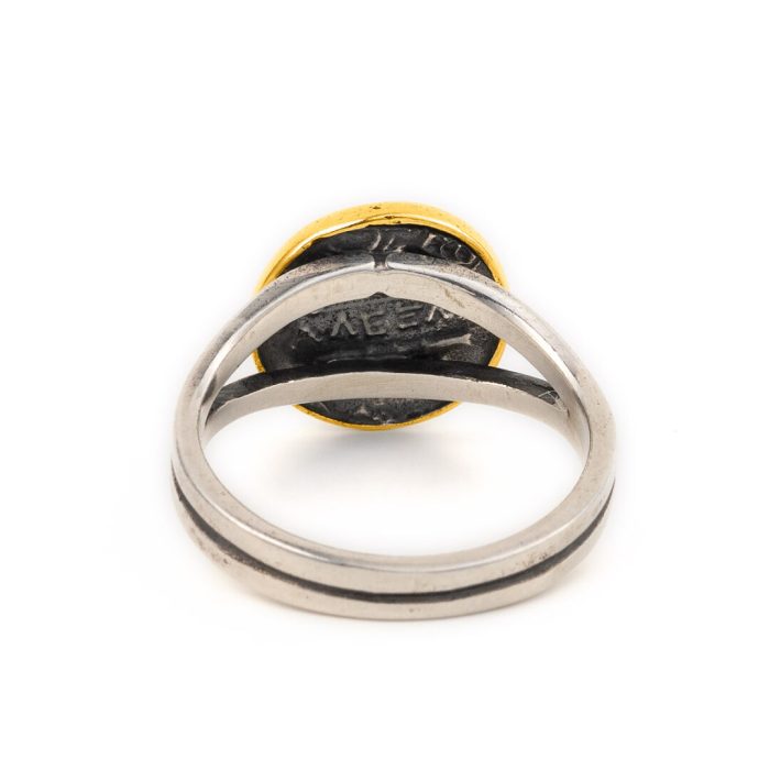 Athena Coin Ring - Sterling Silver & Gold Plated - Image 5