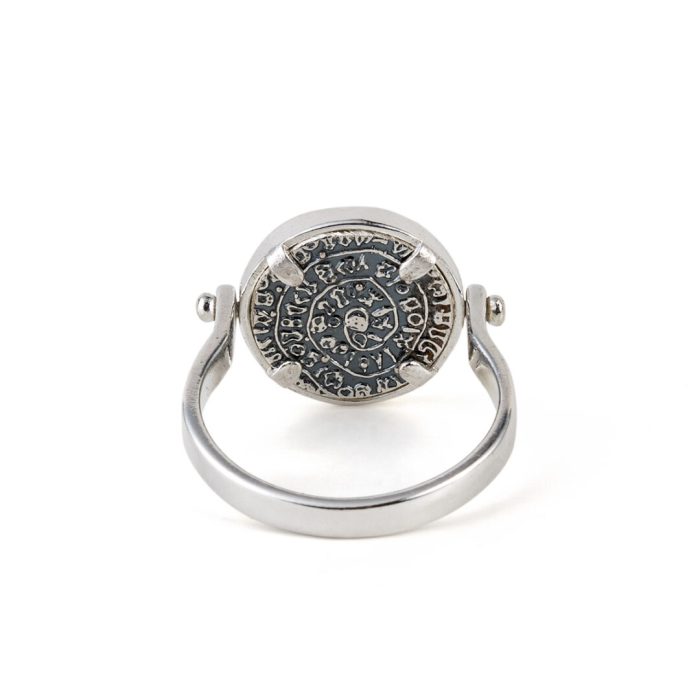 Phaistos Disc Coin Ring – 925 Sterling Silver - Image 2
