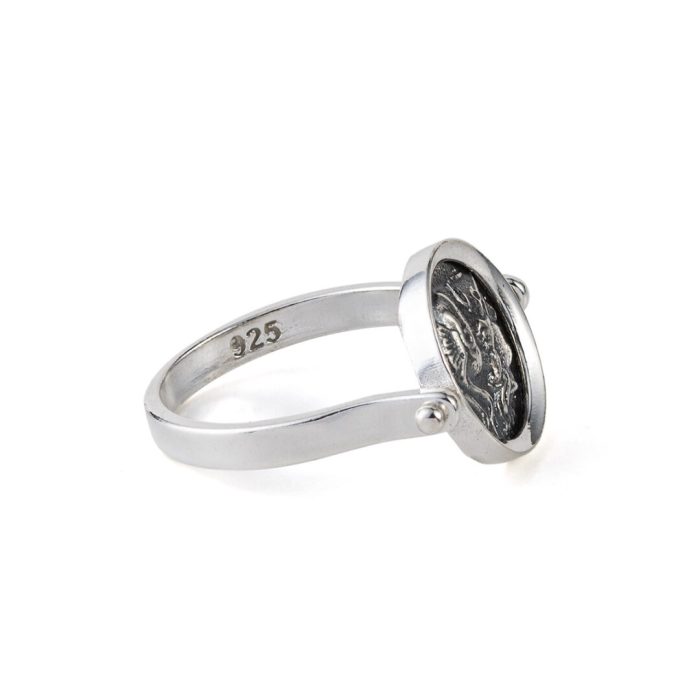 Athena Chalinitis Swivel Flip Coin Ring – 925 Sterling Silver - Image 3