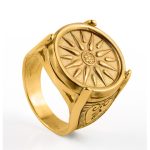 Vergina Sun Ring - Sterling Silver Gold Plated - Image 2