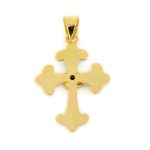 18K Gold and Enamel Byzantine Ruby Cross - Image 4